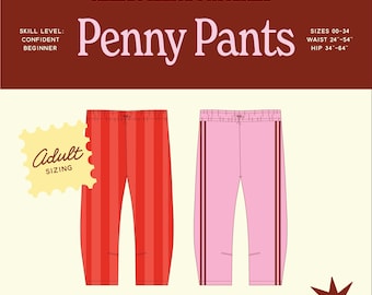 Penny Pants PDF Sewing Pattern | Beginner Friendly | Size Inclusive 00-34