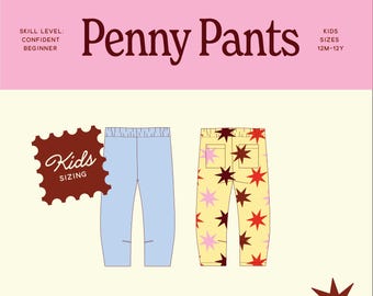 Penny Pants PDF Toddler Sewing Pattern | Beginner Friendly | 12-18M to 12 Years