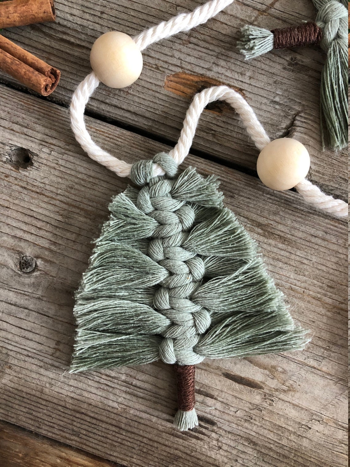 Macrame Navidad guirnalda // árbol de Navidad // Decoración de | Etsy