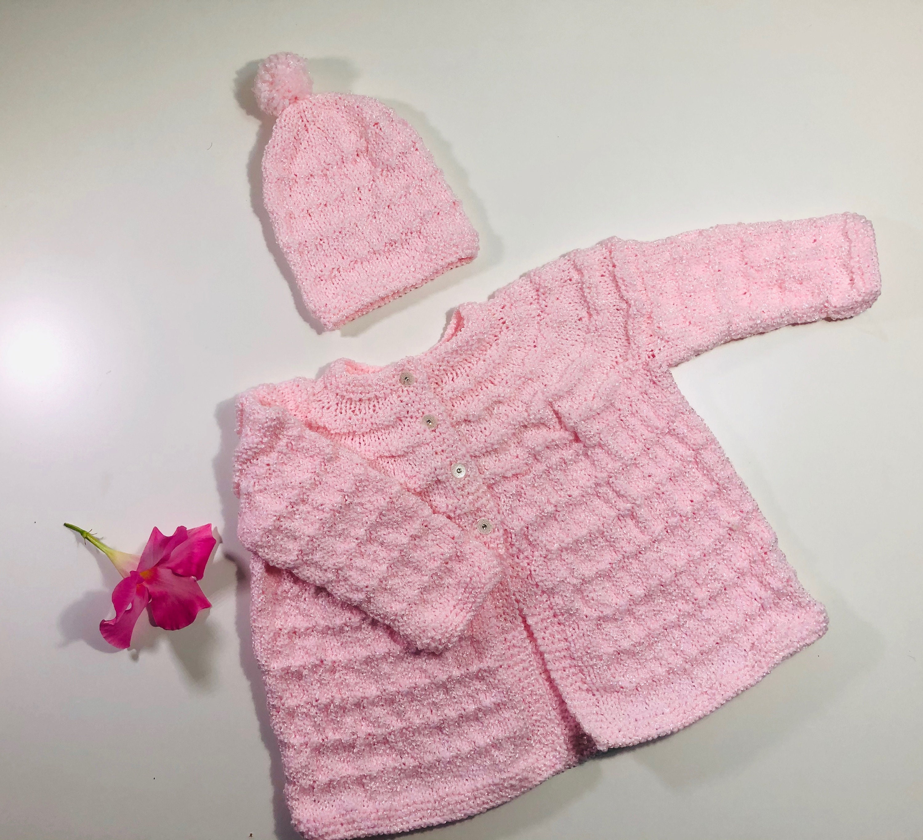 Baby CardiganBaby sweater Peplum Style Handknitted | Etsy