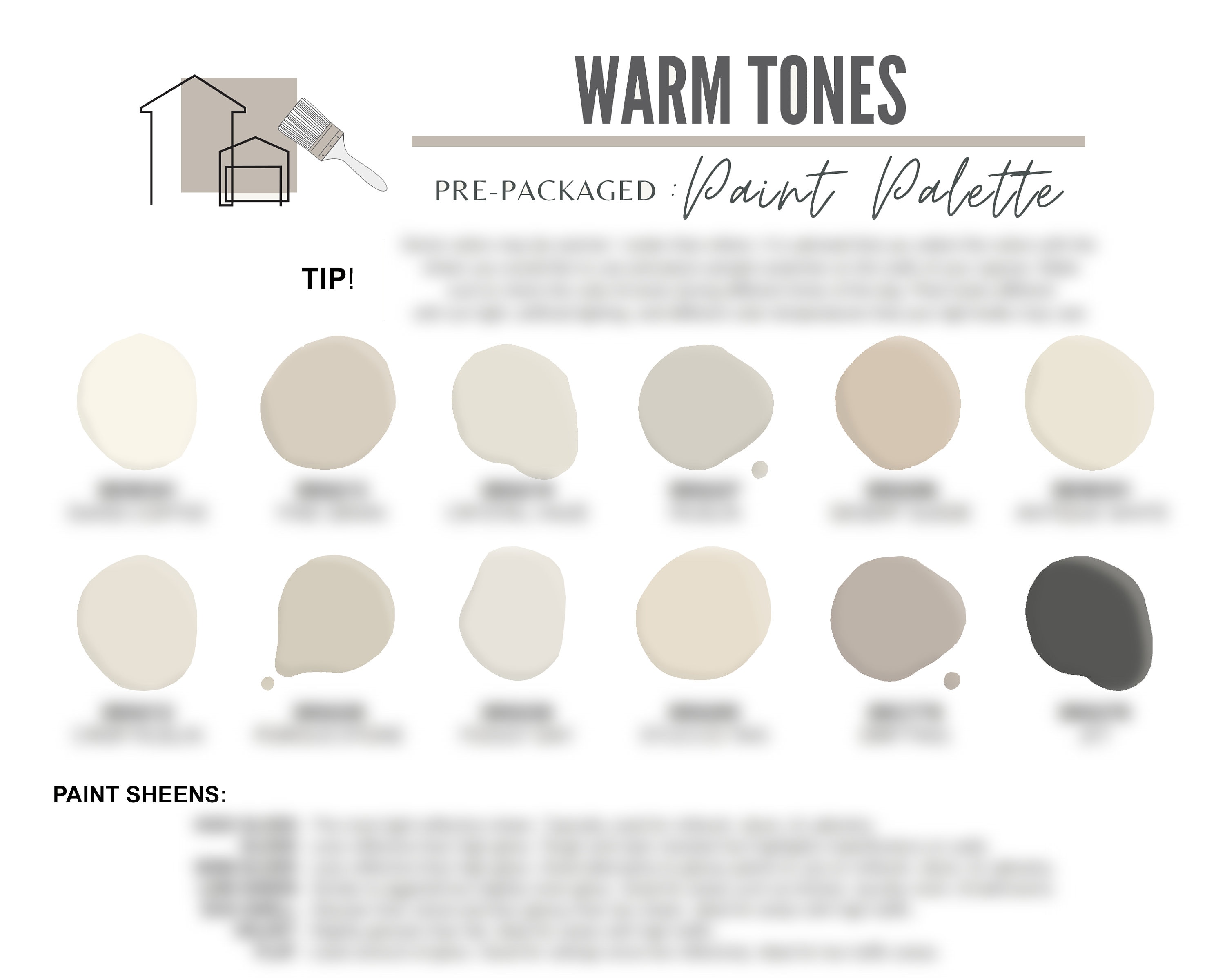 Dunn Edwards Warm Tones Paint Color Palette Boho Interior Etsy