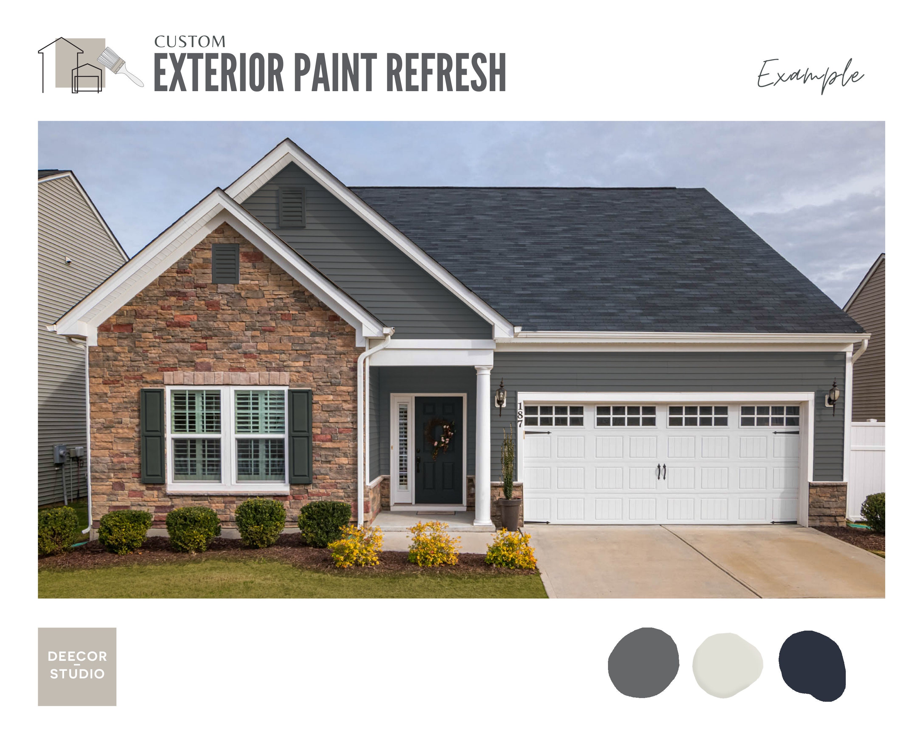 Custom Paint Only Exterior Consultation With 1 MOCKUP Etsy