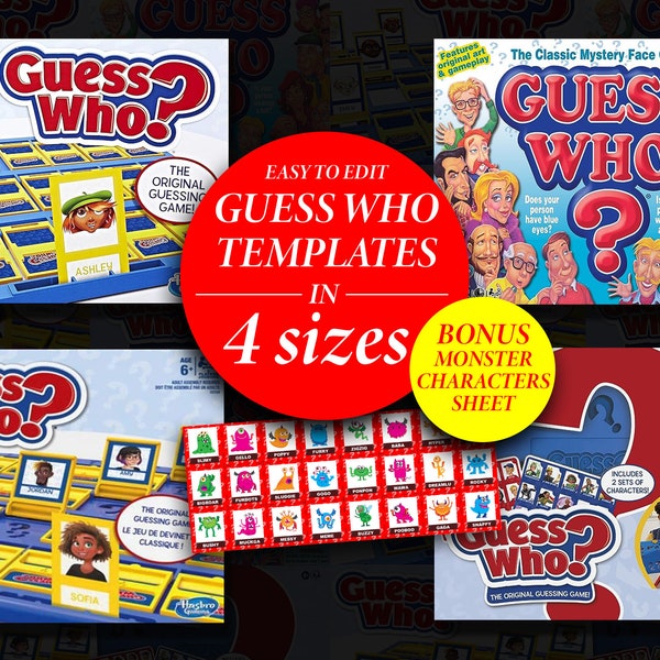 Guess Who Cards - Etsy
