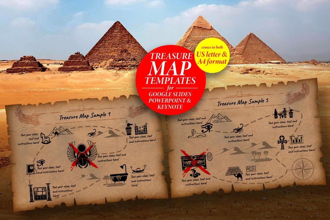 Egypt Treasure Hunt Map Kids Birthday Game powerpoint Apple Keynote egypt-treasure-hunt-map-kids-birthday-game-powerpoint-apple-keynote