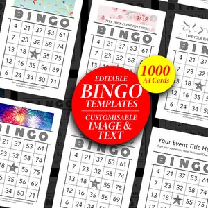 Bewerkbare bingokaartsjabloon | Afdrukbare, aanpasbare bingokaart | Bingo voor liefdadigheidsinzamelingsactie | Bingokaart bedrijfsevenement | Bingo voor bedrijfsfeesten