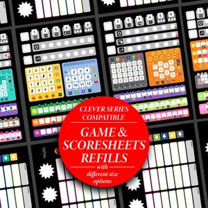 Clever seriesscoresheet compatible refills | Works with That's Pretty Clever forever, Twice as Clever, Clever Cubed, That's Pretty Clever