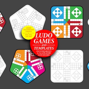 Vetor de Six players ludo games board design do Stock