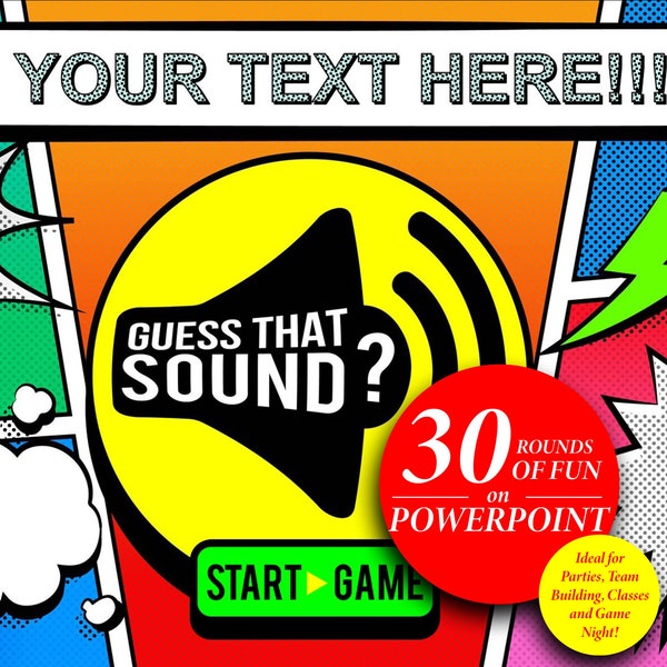 Guess that Sound | PowerPoint Game | Sound Quiz | Sound Game | Kids Party Game | Family Game | Virtual Quiz | Zoom Team building icebreaker