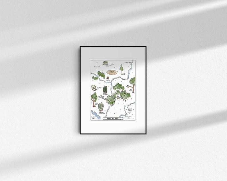 Hundred Acre Wood Map | Digital Nursery Print | Nursery Decor | Vintage ...