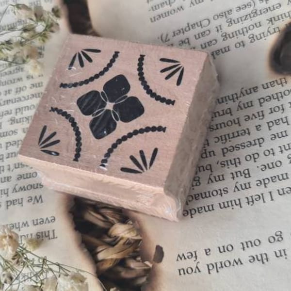 Wooden Stamp Mandala Stamp Refined and simple design Art and Crafts Journaling Handmade Crafting