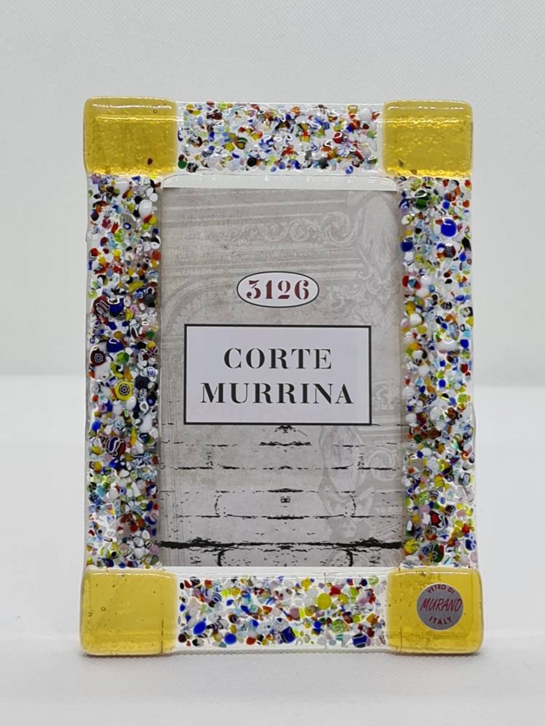 Yellow Murano Glass Photo Frame/mod. Cascata 12x17 Home and Etsy