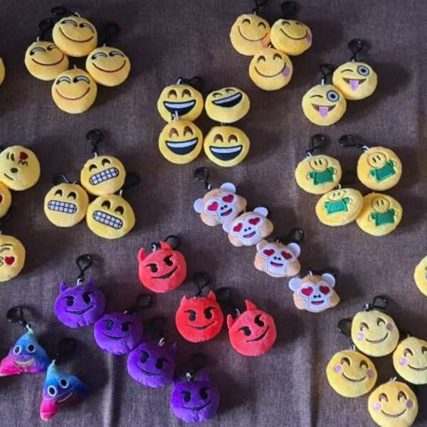 Emoji Keychain Etsy