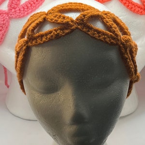 Handmade Crochet Open weave Headband with Adjustable tie | Women | Girls
