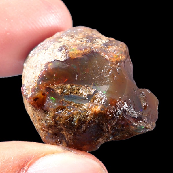 43.00 Carat, Natural Ethiopian Fire Opal Rough Stone, Uncut Raw Opal, Opal Crystal Rough for pendant