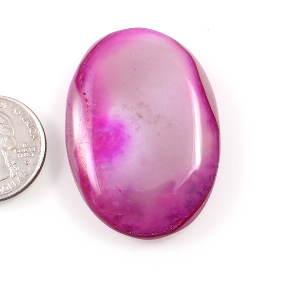 45x31 MM Agate For Pendant OA02 Natural Pink Onyx Agate Cabochon Loose Gemstone For Jewellery Making 61.00 Carat 45x31 MM Agate For Pendant OA02 Natural Pink Onyx Agate Cabochon Loose Gemstone For Jewellery Making 61.00 Carat