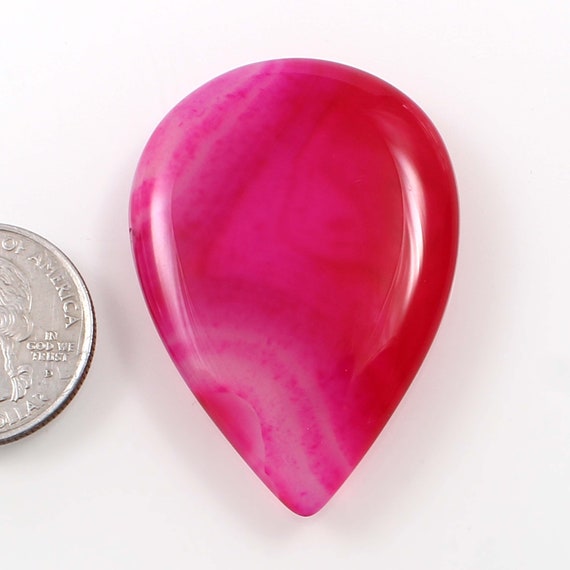 45x31 MM Agate For Pendant OA02 Natural Pink Onyx Agate Cabochon Loose Gemstone For Jewellery Making 61.00 Carat 45x31 MM Agate For Pendant OA02 Natural Pink Onyx Agate Cabochon Loose Gemstone For Jewellery Making 61.00 Carat