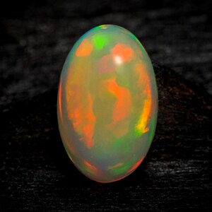 4.30 Ct Natural Ethiopian Welo Opal Cabochon: Rainbow Fire Gemstone (10x16 MM)