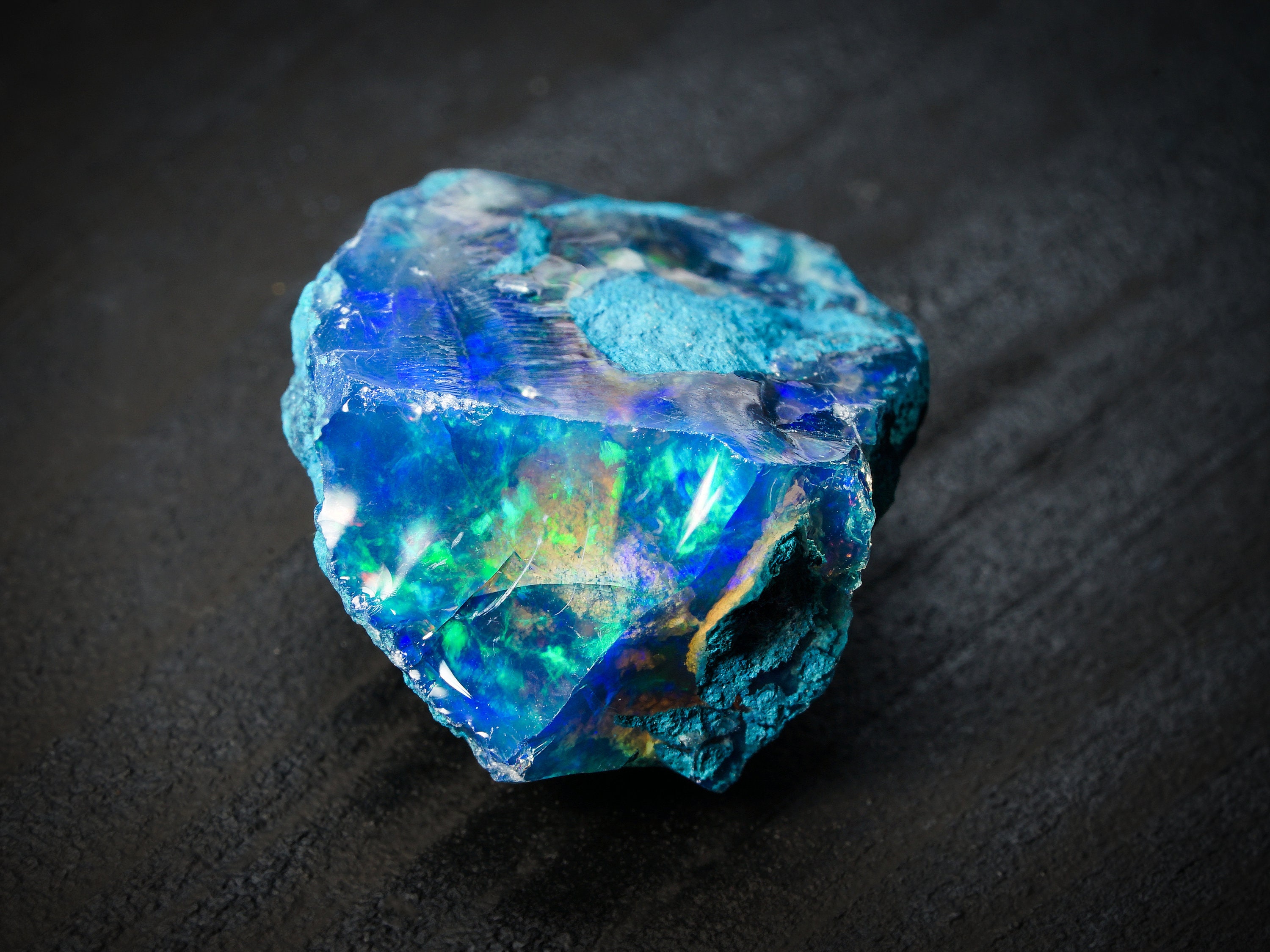 Rough black opal deals