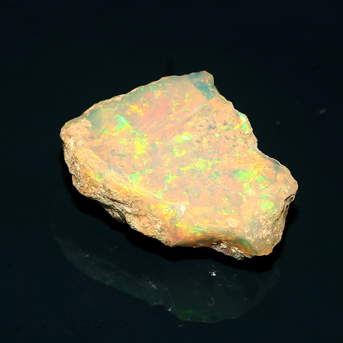 Ethiopian Opal Raw Fire Opal Rough 18.20 Carat Uncut | Etsy