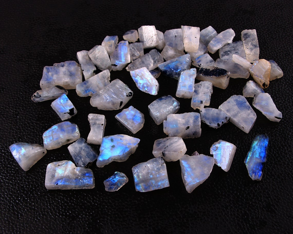 Raw Moonstone Rough Moonstone Slabs Bulk Raw Gemstone Etsy
