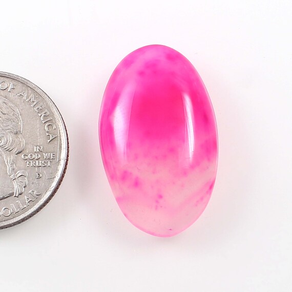 45x31 MM Agate For Pendant OA02 Natural Pink Onyx Agate Cabochon Loose Gemstone For Jewellery Making 61.00 Carat 45x31 MM Agate For Pendant OA02 Natural Pink Onyx Agate Cabochon Loose Gemstone For Jewellery Making 61.00 Carat