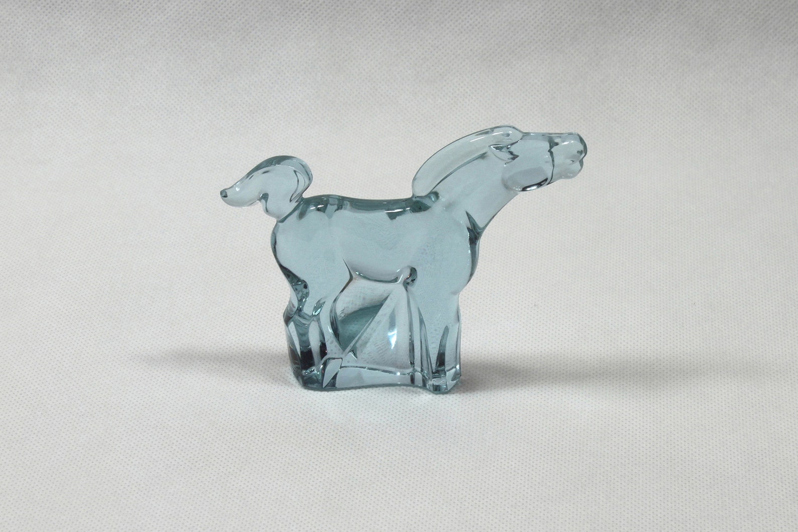 Crystal Glass Horse Paperweight Made By Moser Art Deco 1930s Etsy