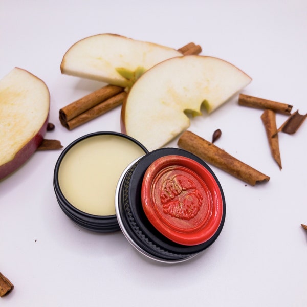 Apple Cider Organic and Natural Lip Balm | Handmade Lip Balm | 0.5 oz Silver Tin