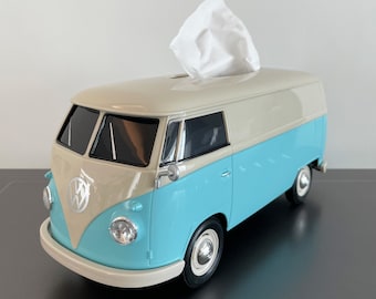 Limited edition Official Licensed T1 Bus 1963 Multi-functional Box(Tissue box/phone holder/remote holder), 2 Tones edition (Blue/Cream)
