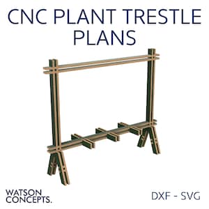 CNC Plant Trestle. SVG and DXF Format. Digital Plans Download. Laser Cutting.