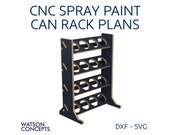 CNC Spray Paint Holder Shop Furniture. SVG and DXF Format. Digital Plans Download. Laser Cutting.