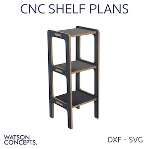 CNC Shelf Furniture. SVG and DXF Format. Digital Plans Download. Laser Cutting.