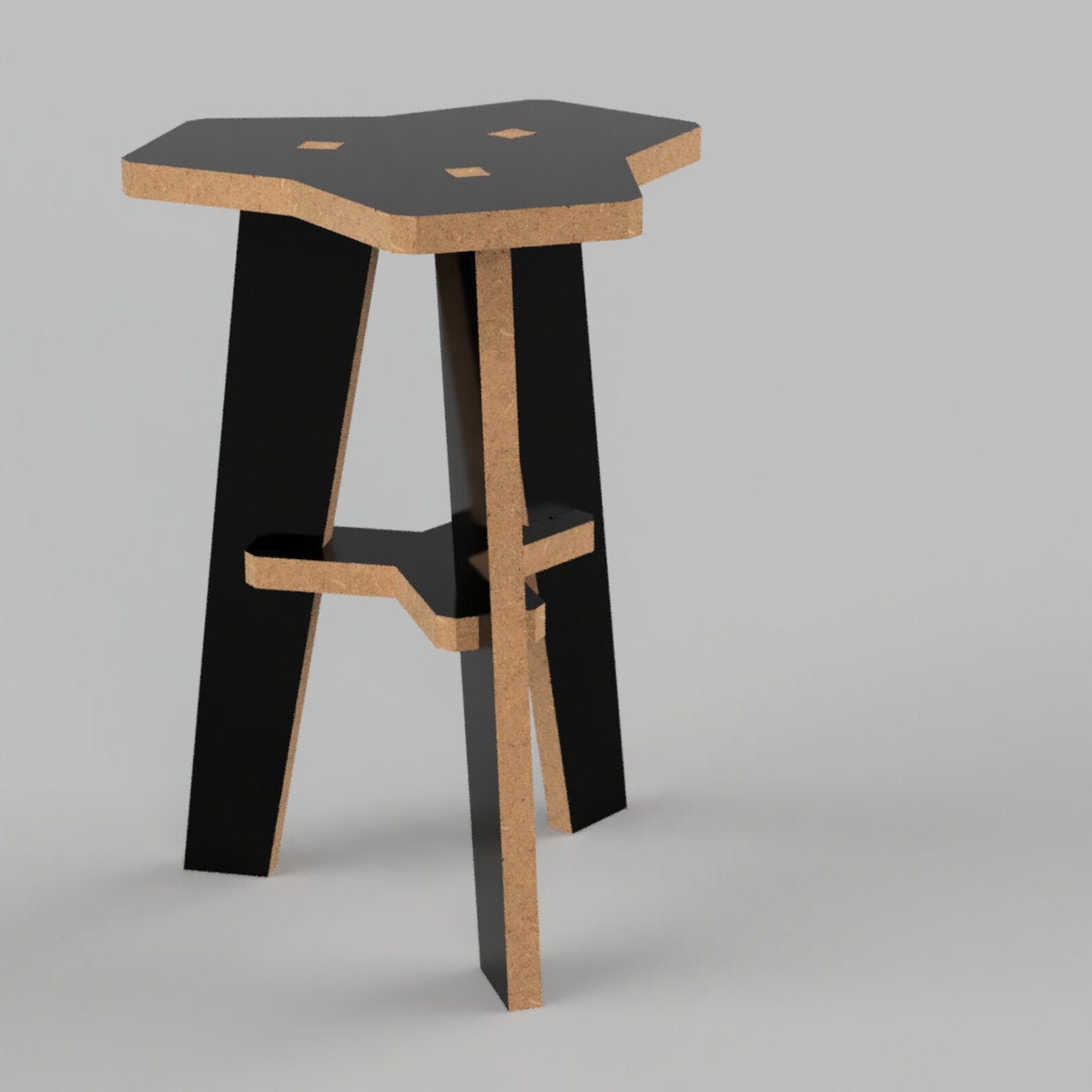 CNC Geometric Stool Furniture. DXF Format. Digital Plans Etsy