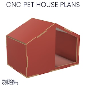 CNC Pet House. SVG and DXF Format. Digital Plans Download. Laser Cutting.