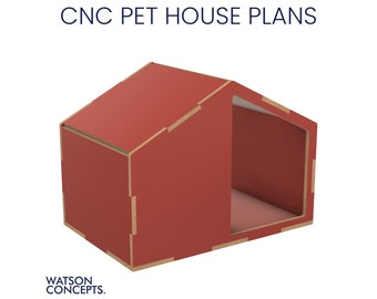 CNC Pet House. SVG and DXF Format. Digital Plans Download. Laser Cutting.