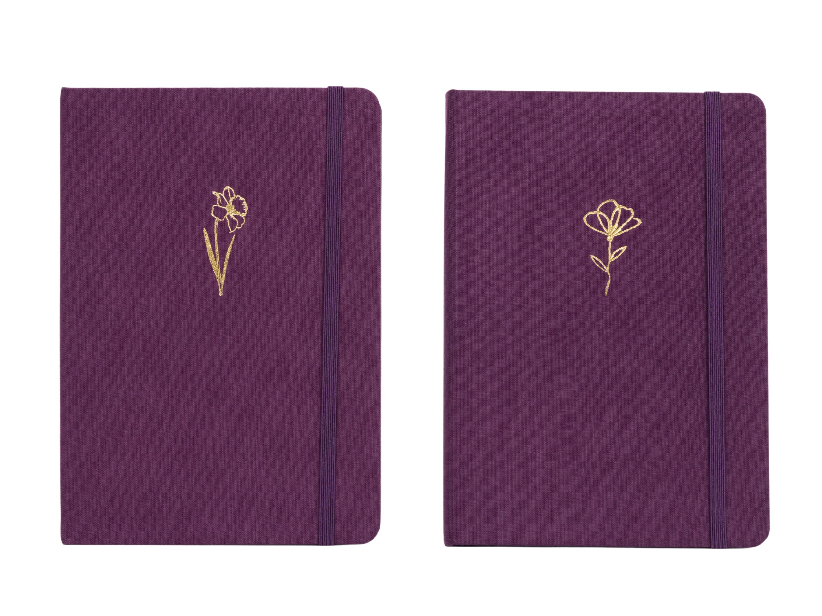 Large Basic A5 Notebook, Purple (Grid)