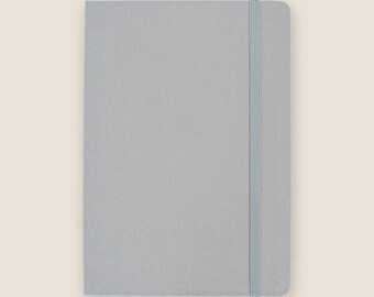 Grey Linen Notebook — Ultra-Thick 160gsm Paper — A5, B5, Dot-Grid, Lined & More