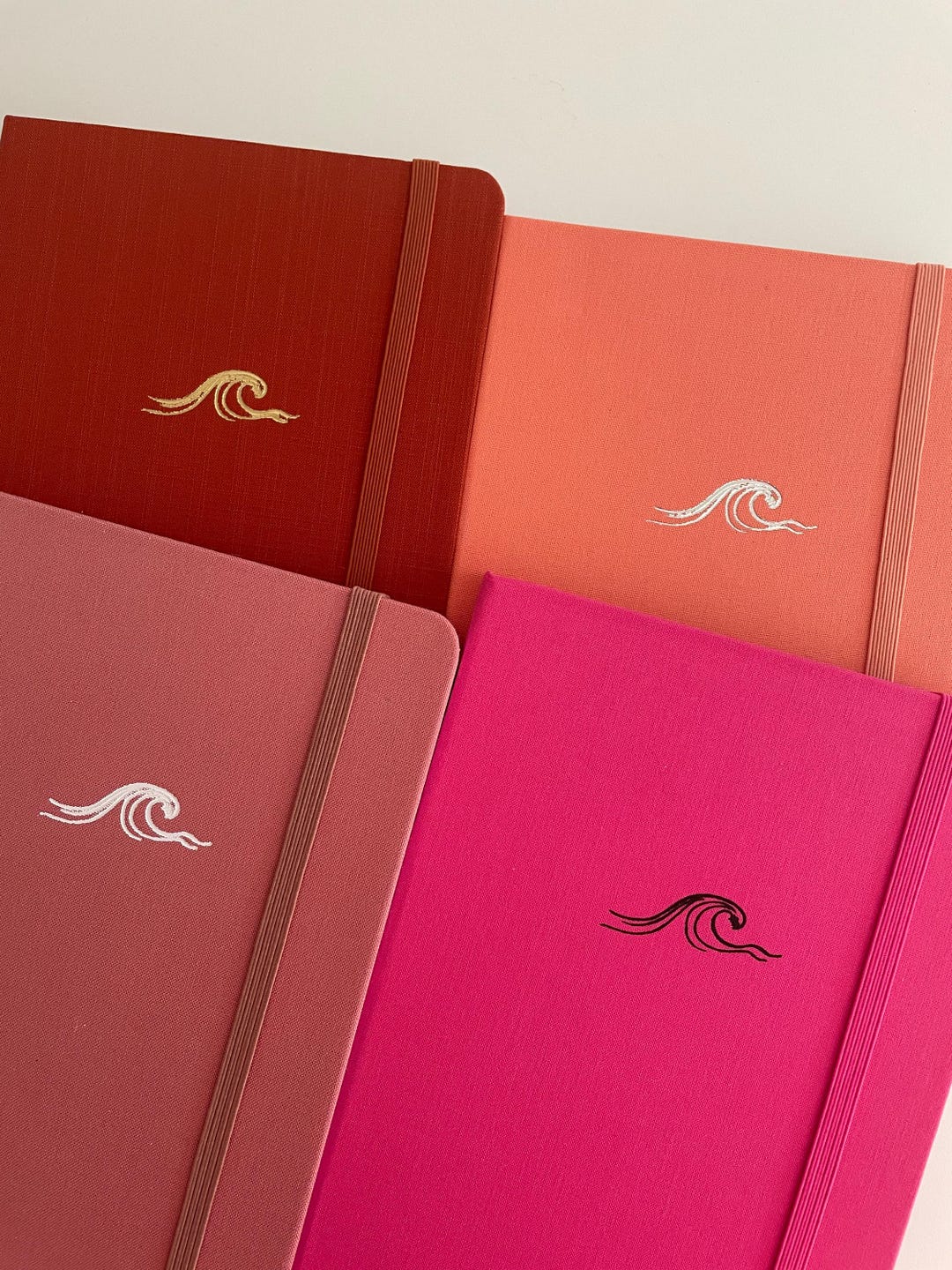 Wave Notebook, Ultra-thick 160gsm Paper, Hand-stamped to Order, Your ...