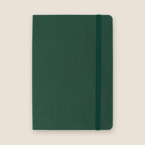 Green Linen Notebook - Ultra-Thick 160gsm Paper - A5, B5, Dot-Grid, Lined and More