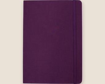 Purple Linen Notebook - Ultra-Thick 160gsm Paper - A5, B5, Dot Grid and Lined.