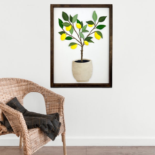 Lemon Tree Wall Art Etsy