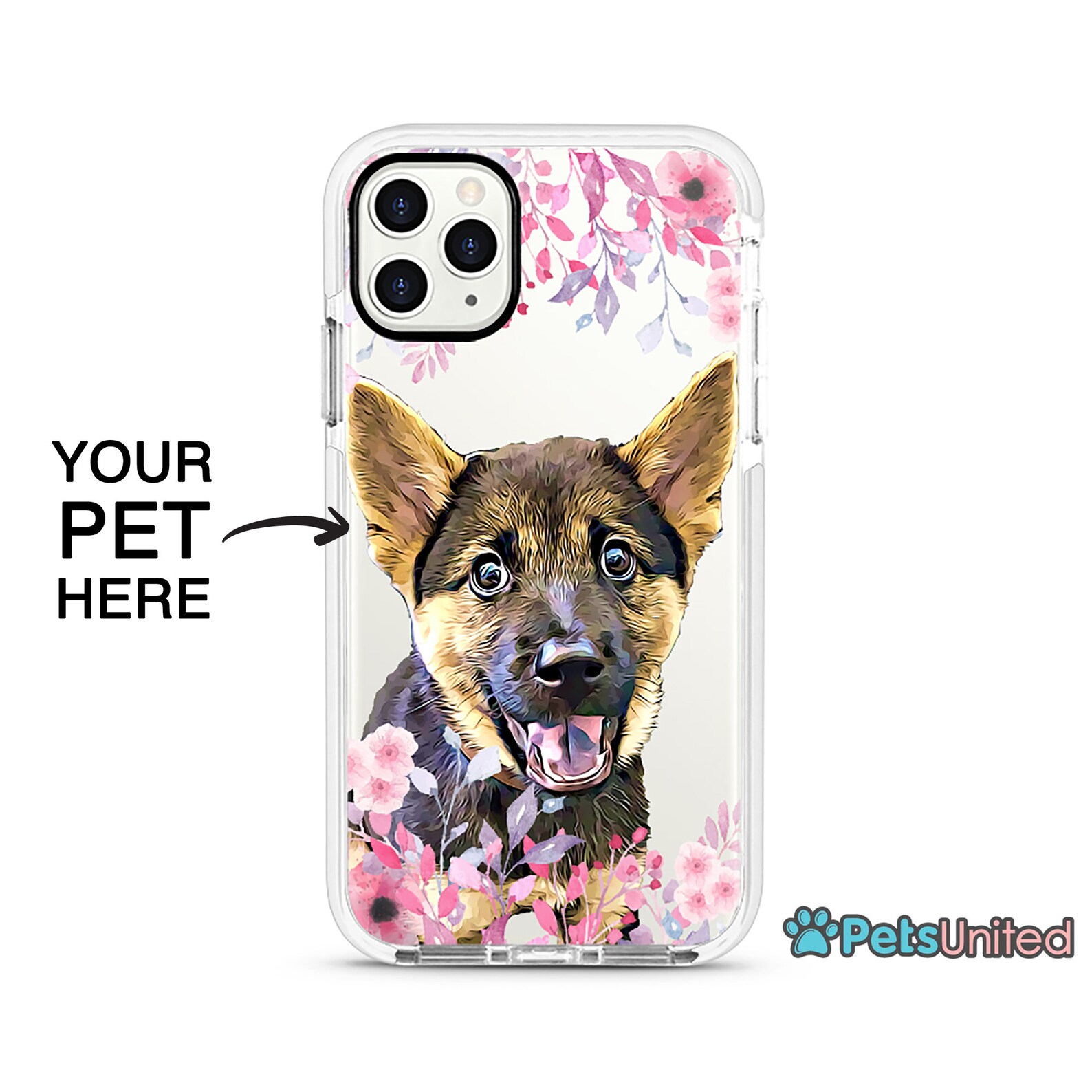 Custom dog phone case Custom pet illustrated phone case Dog Etsy