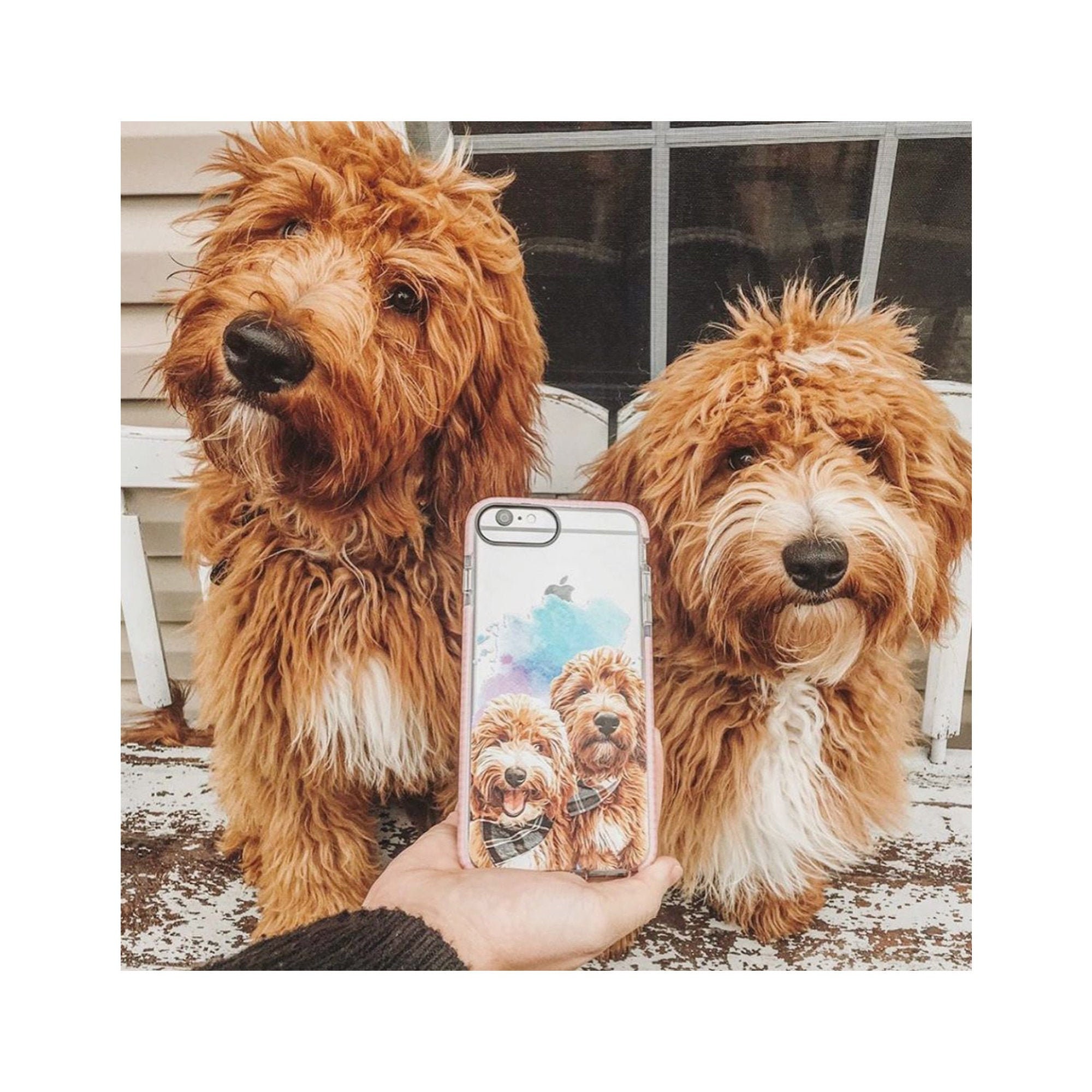 Custom Dog Phone Case Custom Pet Illustrated Phone Case Dog Etsy