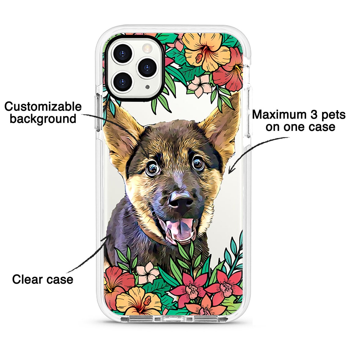 Custom dog phone case Custom pet illustrated phone case Dog Etsy