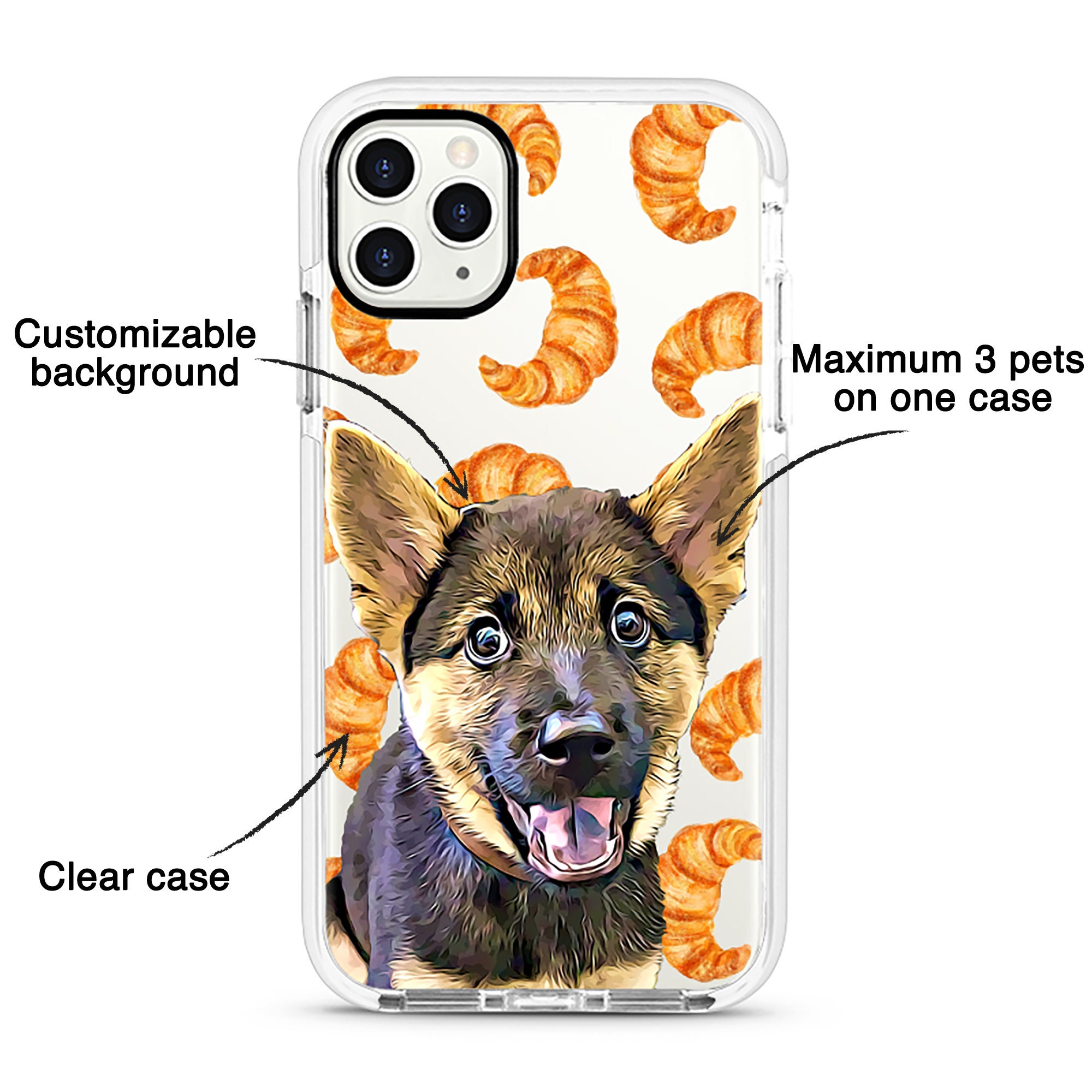 Custom dog phone case Custom pet illustrated phone case Dog Etsy