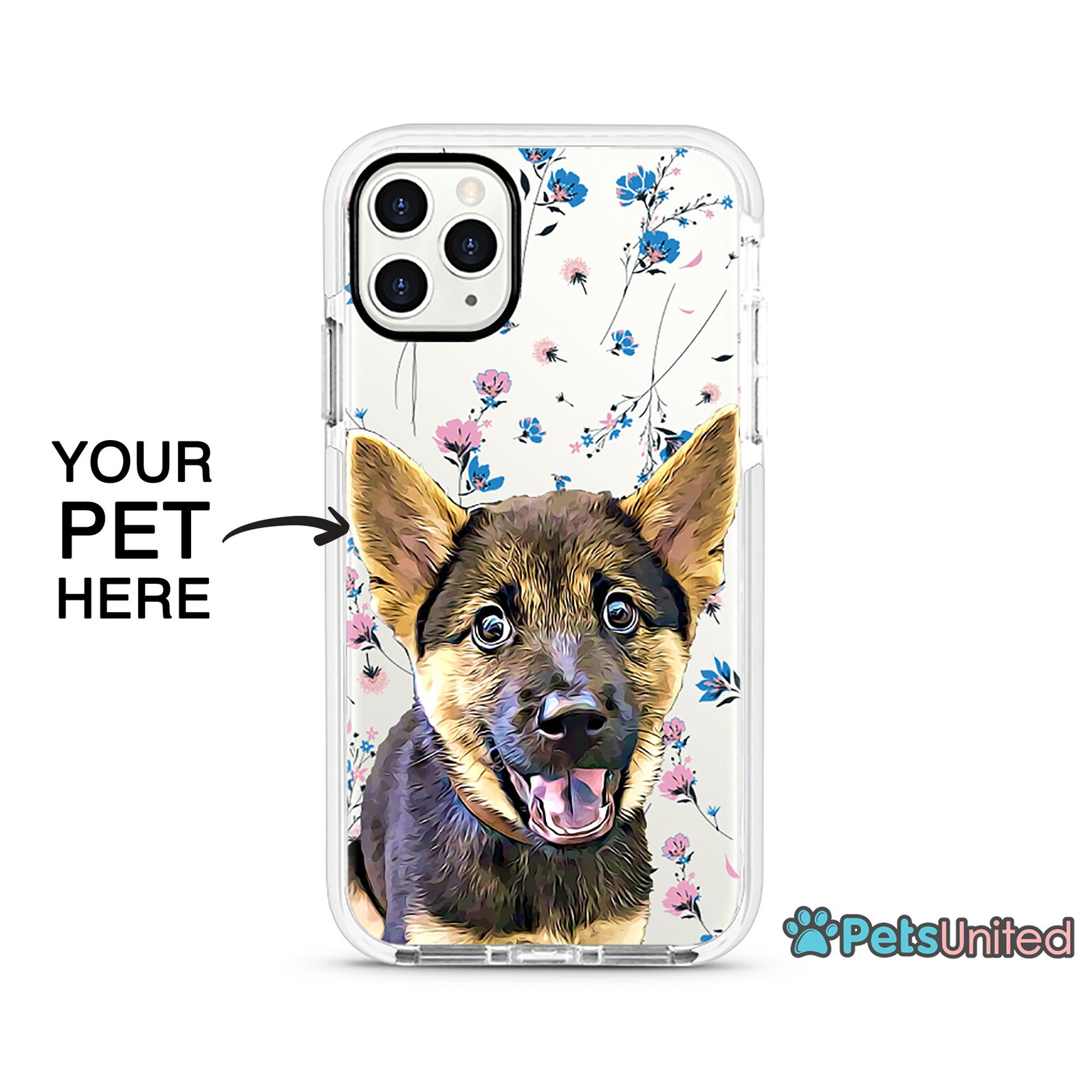 Custom dog phone case Custom pet illustrated phone case Dog Etsy