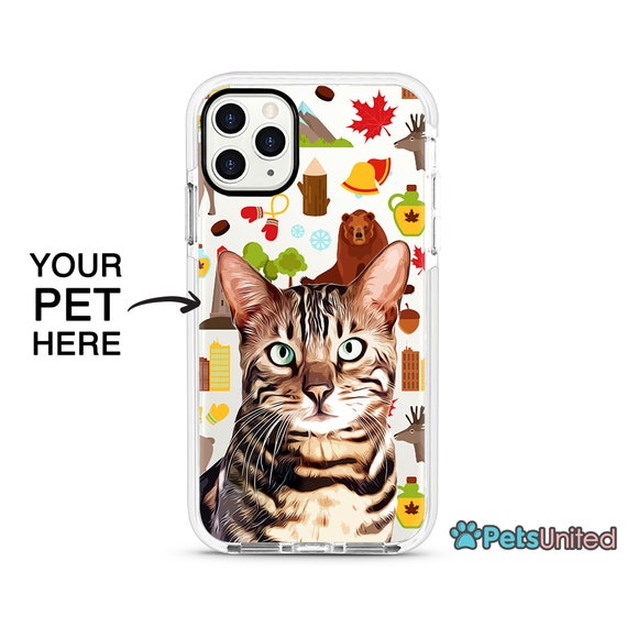 Custom cat phone case Pet phone case Custom cat portrait Etsy