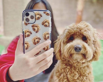Custom dog phone case, Custom pet illustrated phone case, Dog iPhone case, Pet iPhone case, Pet lovers gift, Dog owner gift, Pups Case