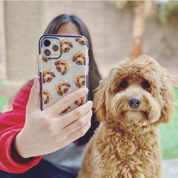 Funda de teléfono para perros personalizada, funda de teléfono ilustrada para mascotas personalizada, funda para iPhone para perros, funda para iPhone para mascotas, regalo para amantes de las mascotas, regalo para dueños de perros, funda para cachorros