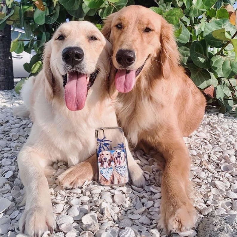 Dog iPhone case Custom dog phone case Pet lovers gift Custom pet illustrated phone case Pet iPhone case Pink Animal Print
