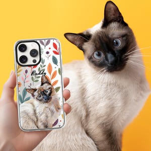 Cat Phone Case, Phone Case With Pets, Dog Phone Case, Pet Lovers Gift, Cat Mom Gift, PETSUS08